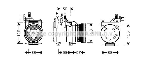 AVA QUALITY COOLING Компрессор, кондиционер HYAK093